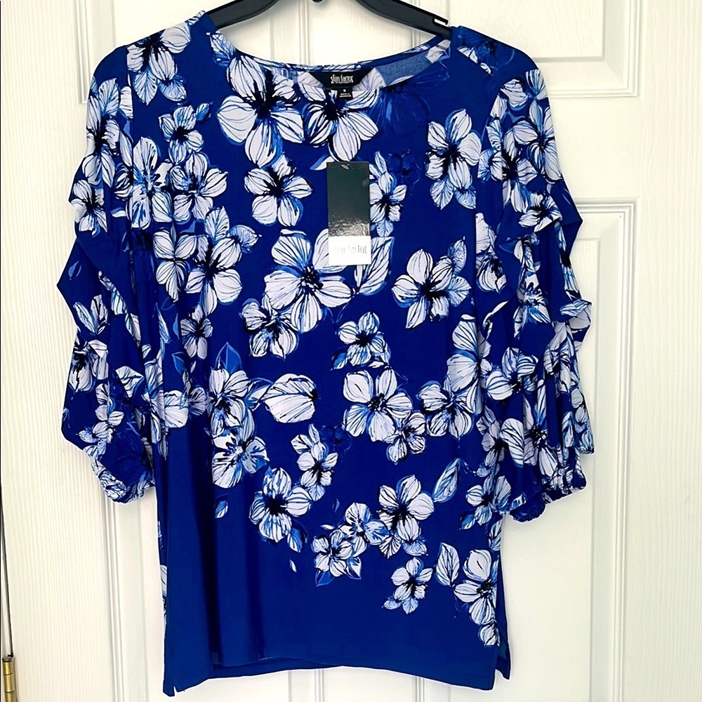 Boat Neck Tiered Sleeves Blouse